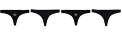 Concepts Sport Women's Black New Orleans Saints Solid Logo Thong
